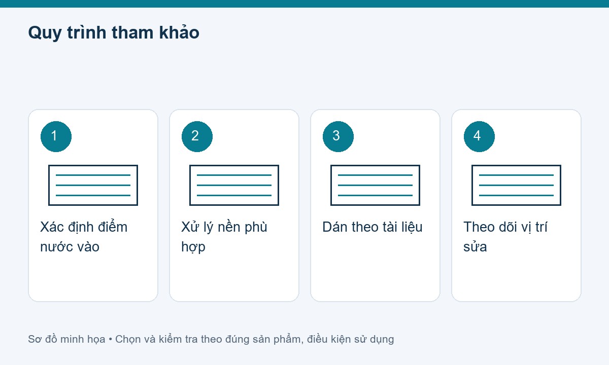 Quy trình tham khảo cho băng keo chống thấm