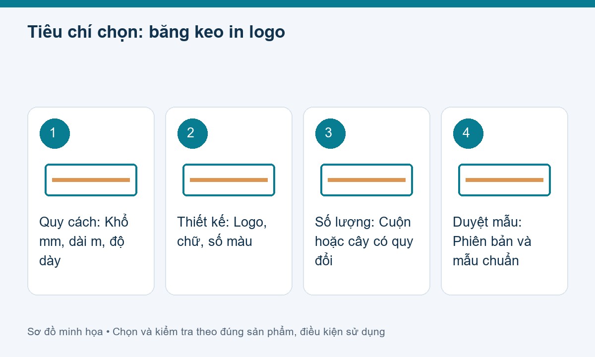 Tiêu chí chọn: băng keo in logo cho băng keo in logo